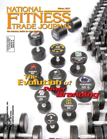 The winter 2007 issue of National Fitness Trade Journal cover feature is The Evolution of branding with Ivanko Barbell Company.